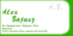 alex bajusz business card